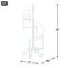 Modern White Spiral Plant Stand Showcase - Stylish Indoor Plant Display Stand
