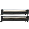 Under Bed Storage with Wheels, 30.3 x 18.5 x 6.8 inch, Underbed Containers with Clear Lid, Underbed Shoe Organizer