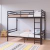 Bunk Bed Twin Over Twin for Kids/Teens/Adults, 13.7" High Safety Guardrail, 19 Heavy-Duty Slats Support 600LBS, Sturdy Ladder, Large Under-Bed Storage