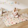 Baby Play Mat Double-Sided, Foldable Activity Playmat, Waterproof Reversible Playmat for Toddlers, 71" x 59"