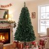 6 ft Artificial Christmas Tree, Norway Spruce Tree, Hinged Xmas Tree with Metal Stand