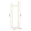 Clothing Rack, Golden Metal Freestanding Heavy Duty Clothes Rack with Marble Base, Multipurpose Garment Hanger for Bedroom, Hat, Scarf, Jacket,