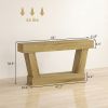 63 Inch Vintage Console Table, Narrow Entryway Table with Open Shelf for Living Room, Oak