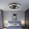 DC Ceiling Fan with Light and Remote Control,Modern Living Room Integrated Fan Light with Timer 50Cm