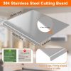 XXL 304 Stainless Steel Cutting Board  Anti-Slip & Mildew-Proof! No More Moldy Wooden Boards | Heavy-Duty & Food-Safe, Easy to Clean – Chop Meat