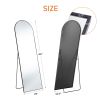 64"x21" Full Body Wall Mirror Standing Hanging or Leaning Wall-Mounted Mirrors with Stand Aluminum Alloy Frame Living Room