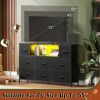 Dresser TV Stand for 45, 50, 55 inch TV, Entertainment Center with LED Lights & Charging Station