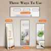 59X16" Full Length Mirror with Stand Floor Mirror with Aluminum Alloy Frame Body Wall-Mounted Mirrors For Bedroom Bathroom