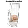 65"x24" Floor Mirror with Aluminum Alloy Frame  Full Length Mirror with Stand Body Wall-Mounted Mirrors For Bedroom Bathroom