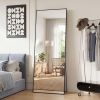 65"x24" Floor Mirror with Aluminum Alloy Frame  Full Length Mirror with Stand Body Wall-Mounted Mirrors For Bedroom Bathroom