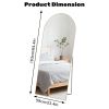 65"x24" Floor Mirror with Aluminum Alloy Frame  Full Length Mirror with Stand Body Wall-Mounted Mirrors For Bedroom Bathroom
