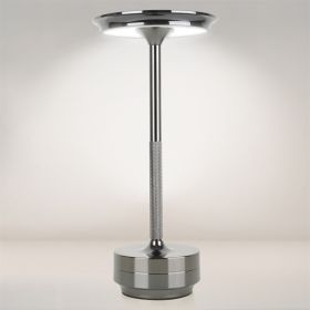2pcs Rechargeable Cordless Table Lamp, 5000mAh Portable Wireless LED Lamp, 3 Color Modes Stepless Dimming Touch Lamp, Aluminum Alloy Bedside Desk (Option: 1pcs)